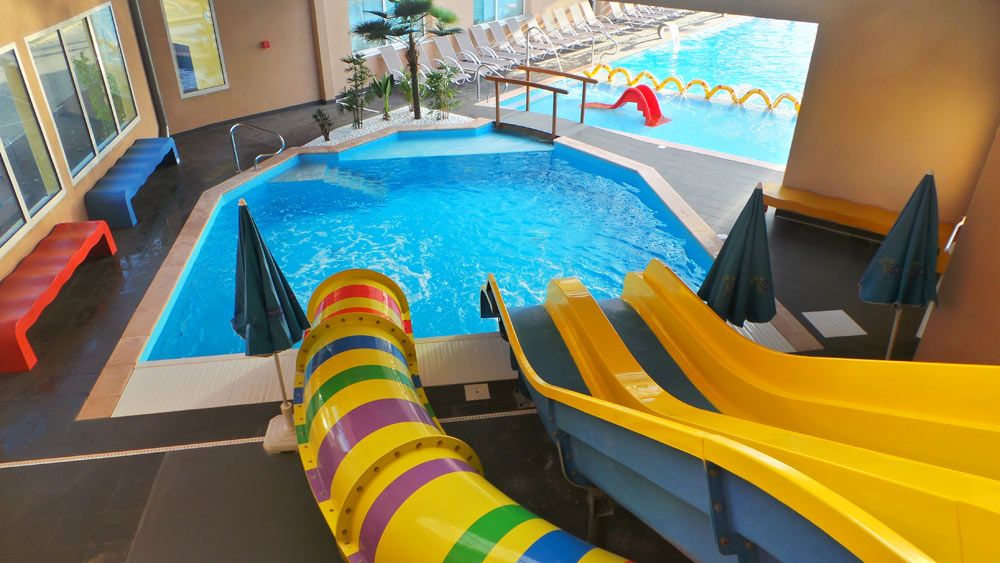 slides with pool