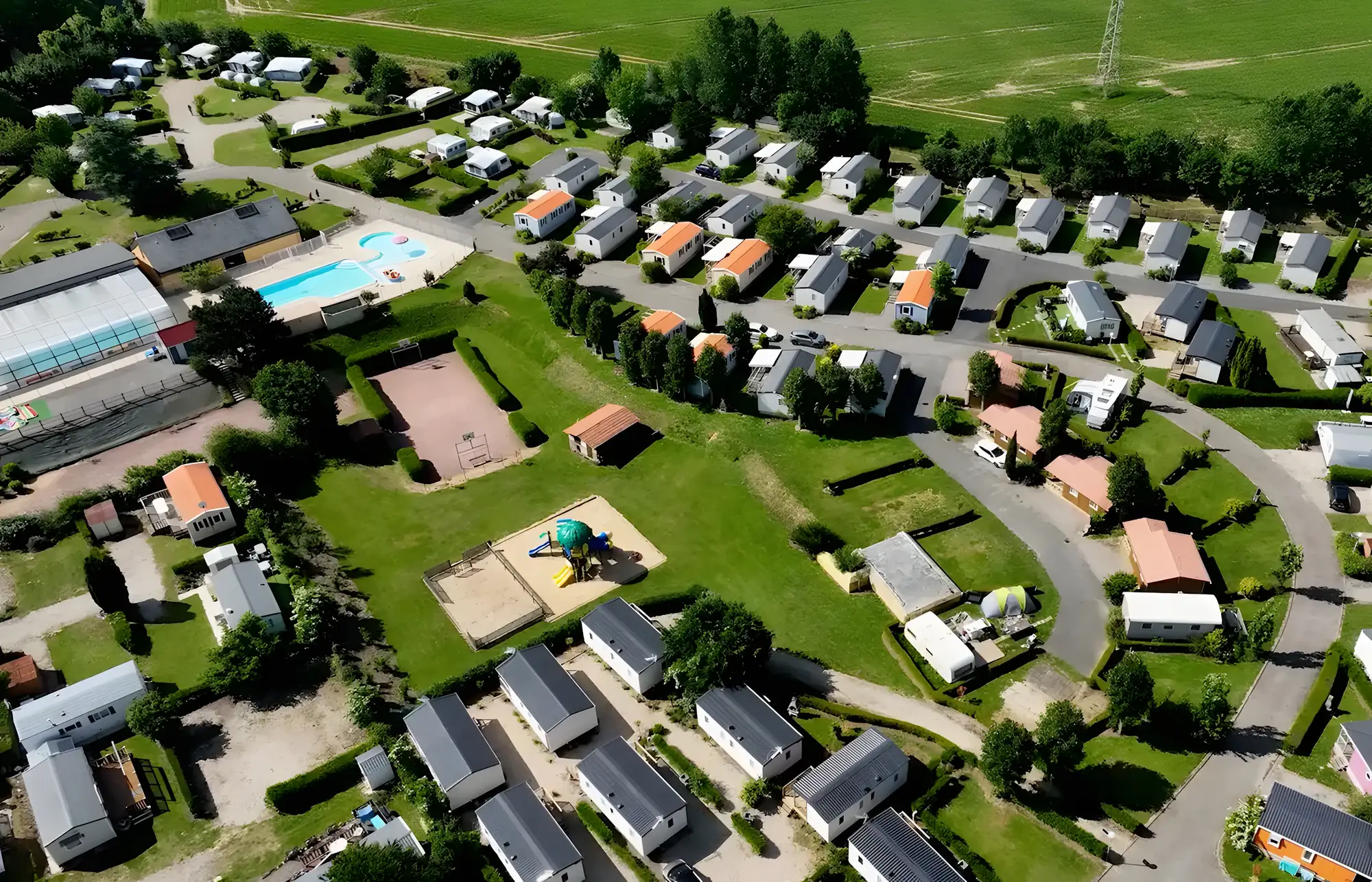 kamperen vanuit de lucht